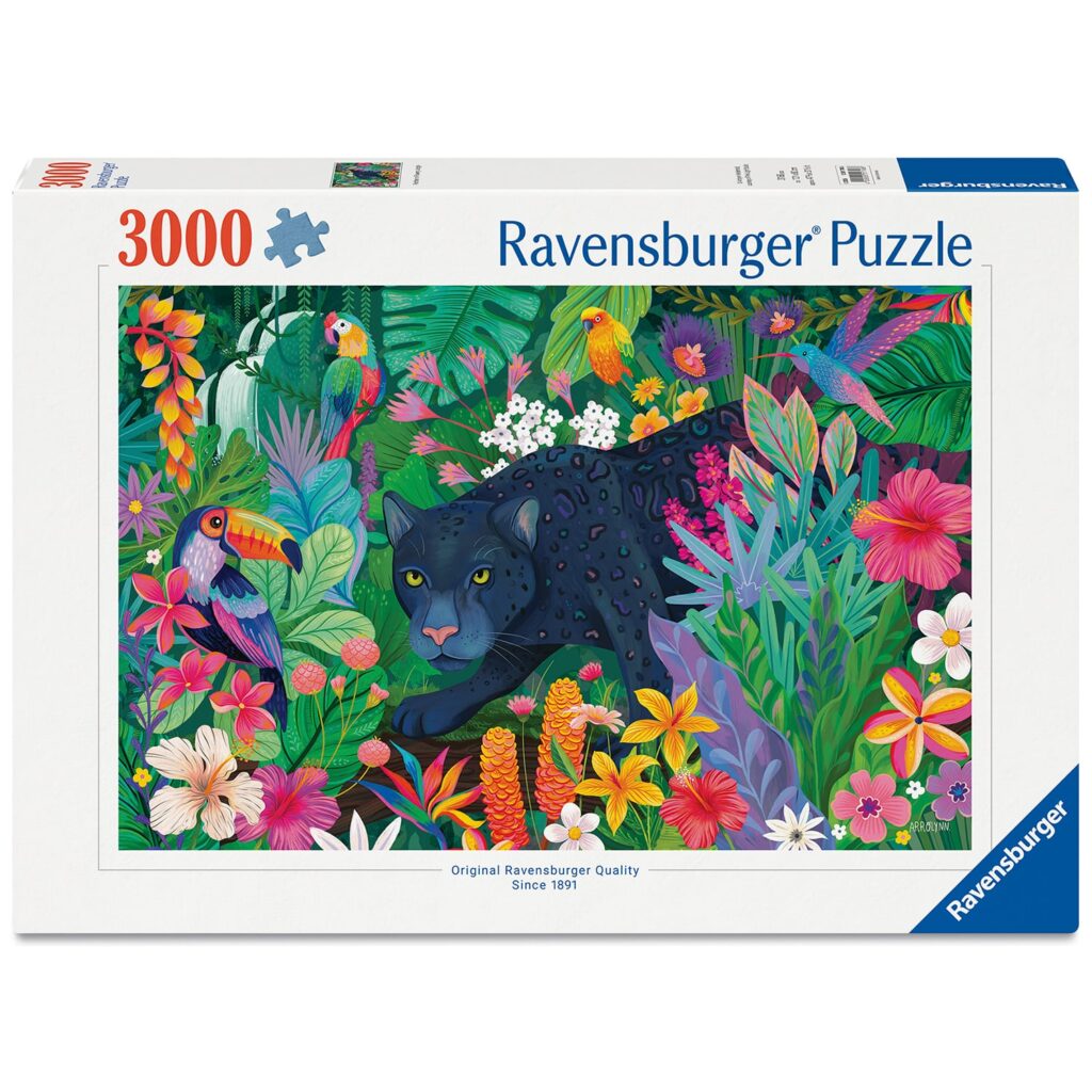 Ravensburger Puslespil – Panther i blomstrende jungle 3000 brikker