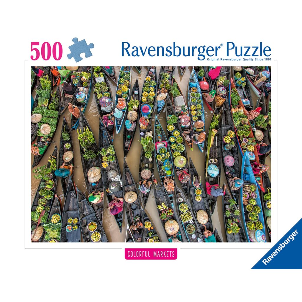 Ravensburger Puslespil – Flydende marked, Indonesien 500 brikker