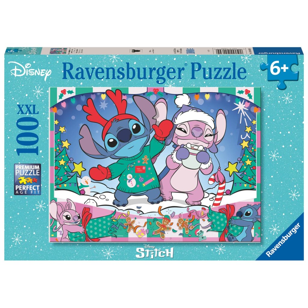 Ravensburger Børnepuslespil – Disney: Stitch Jul 100 brikker