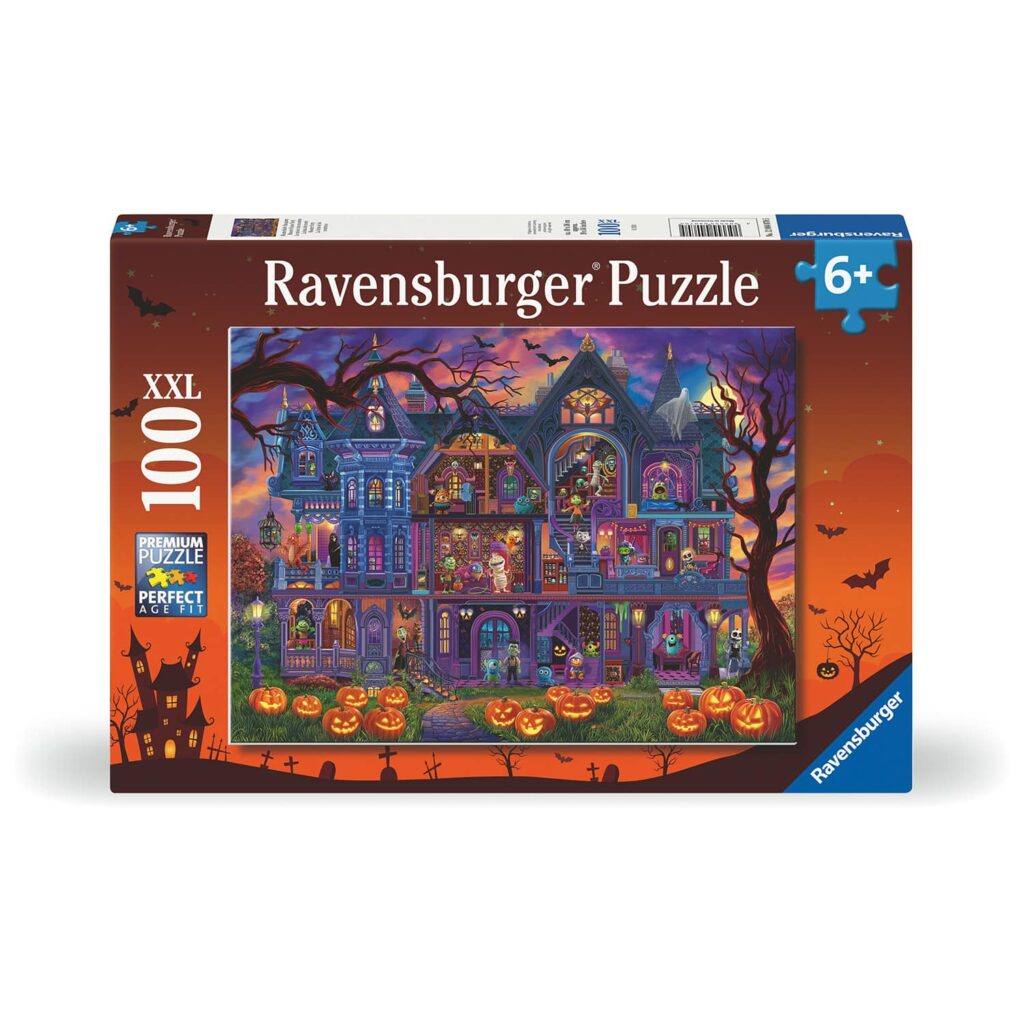 Ravensburger Børnepuslespil – Monsterhusfest 100 brikker