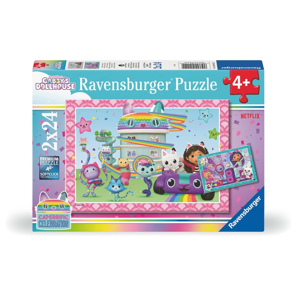 Ravensburger Børnepuslespil – Gabby’s Dockskab 2×24 brikker
