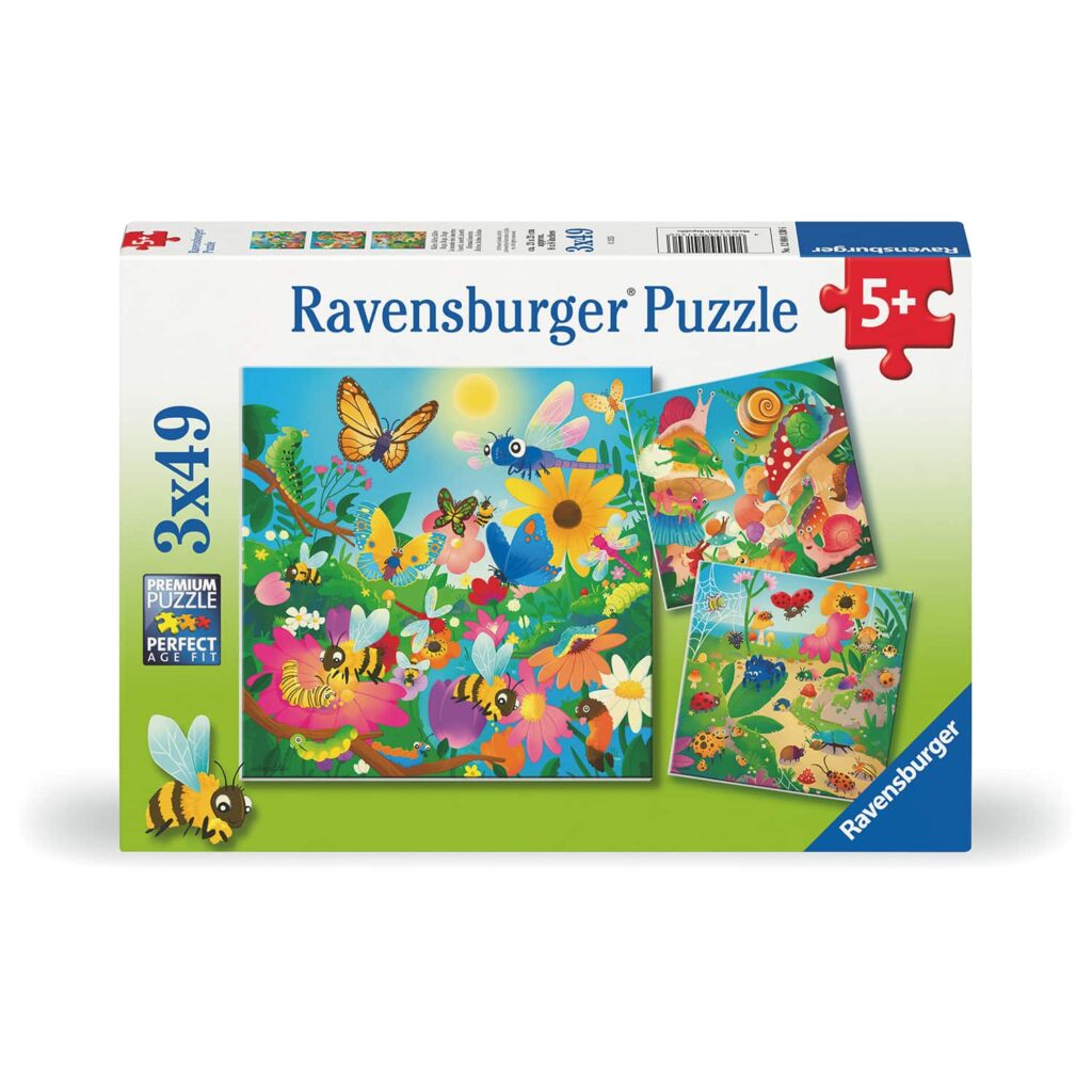 Ravensburger Børnepuslespil – Livet blandt småkryb 3×49 brikker