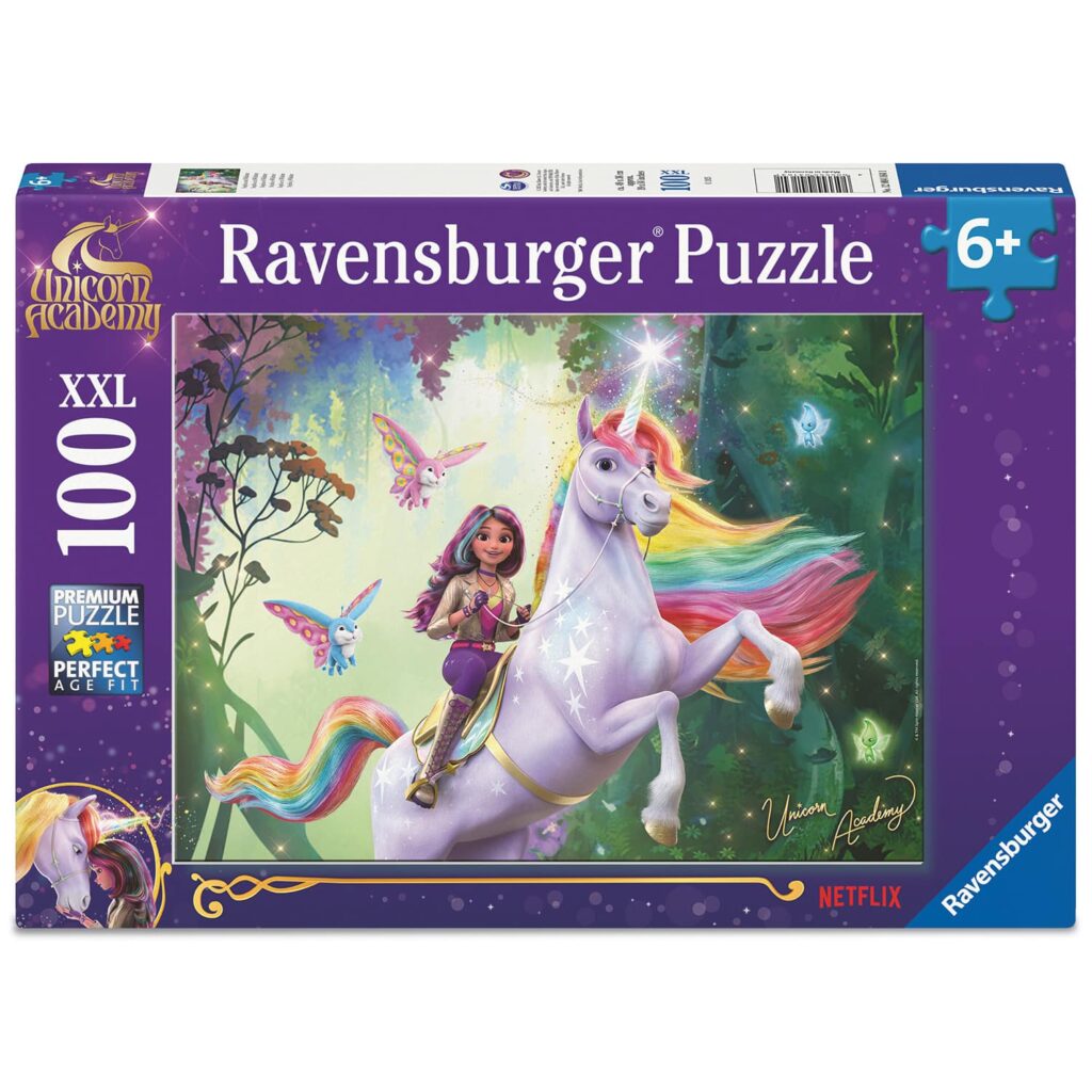 Ravensburger Puslespil – Enhjørningeakademiet 100 brikker XXL