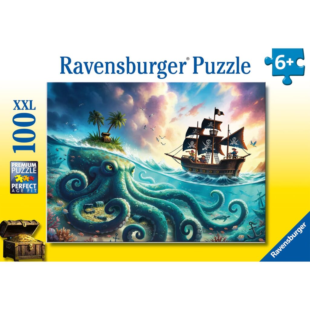 Ravensburger Børnepuslespil – Piratskat 100 brikker