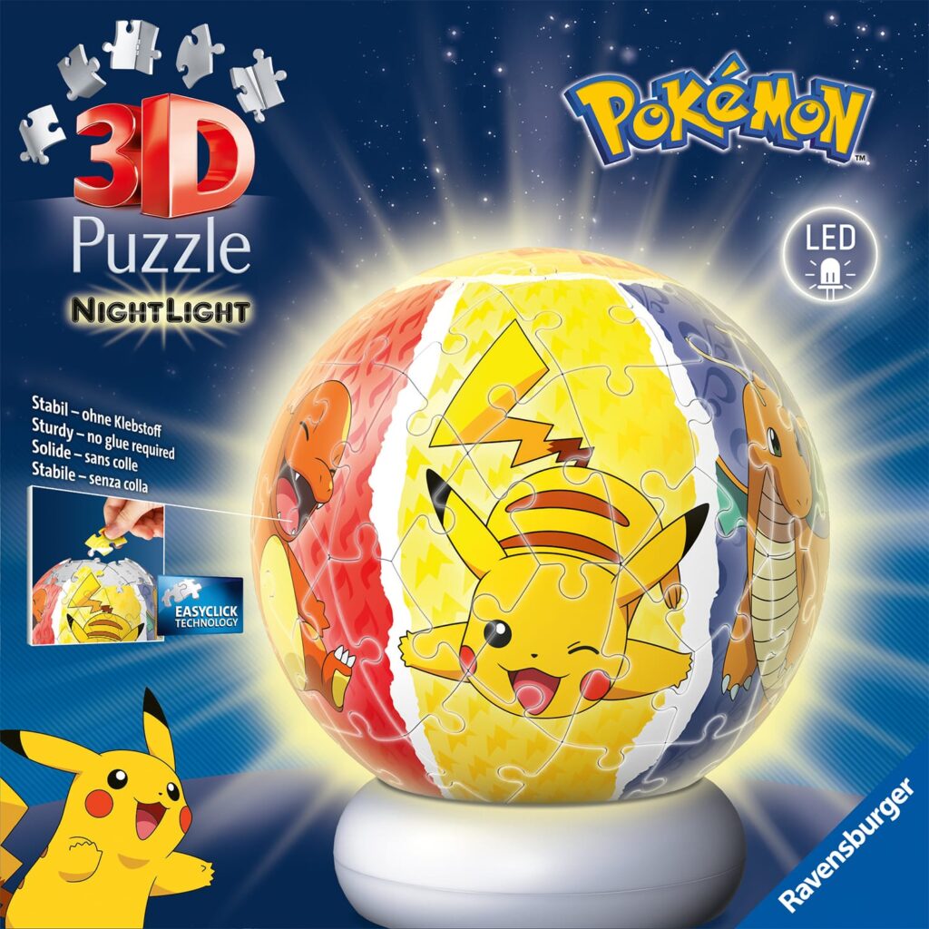 Ravensburger 3D Puslespil – Pokémon Bold Natlampe 72 brikker