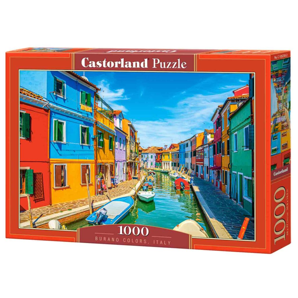 Castorland Puslespil – Burano Farver, Italien 1000 brikker