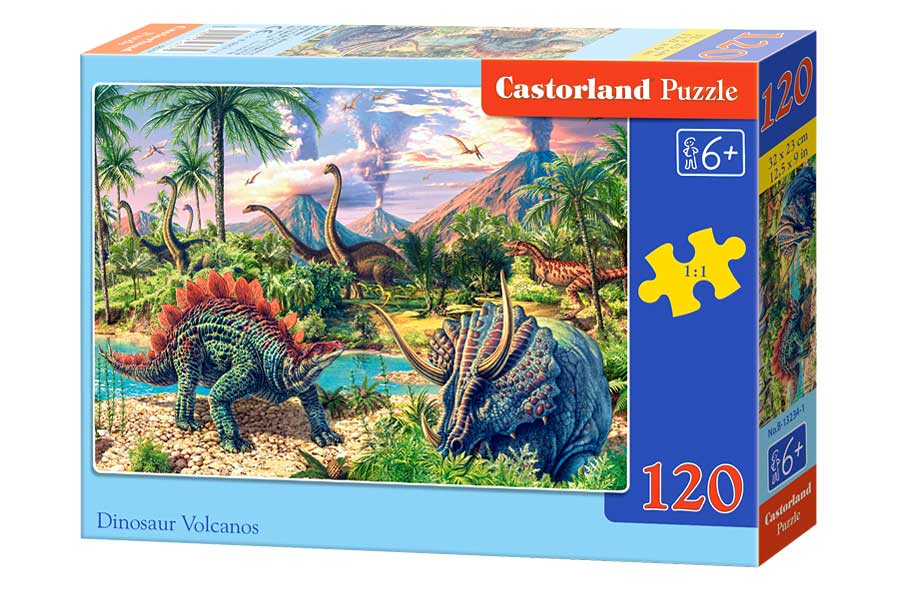 Castorland Puslespil – Dinosauriernes verden 120 Brikker