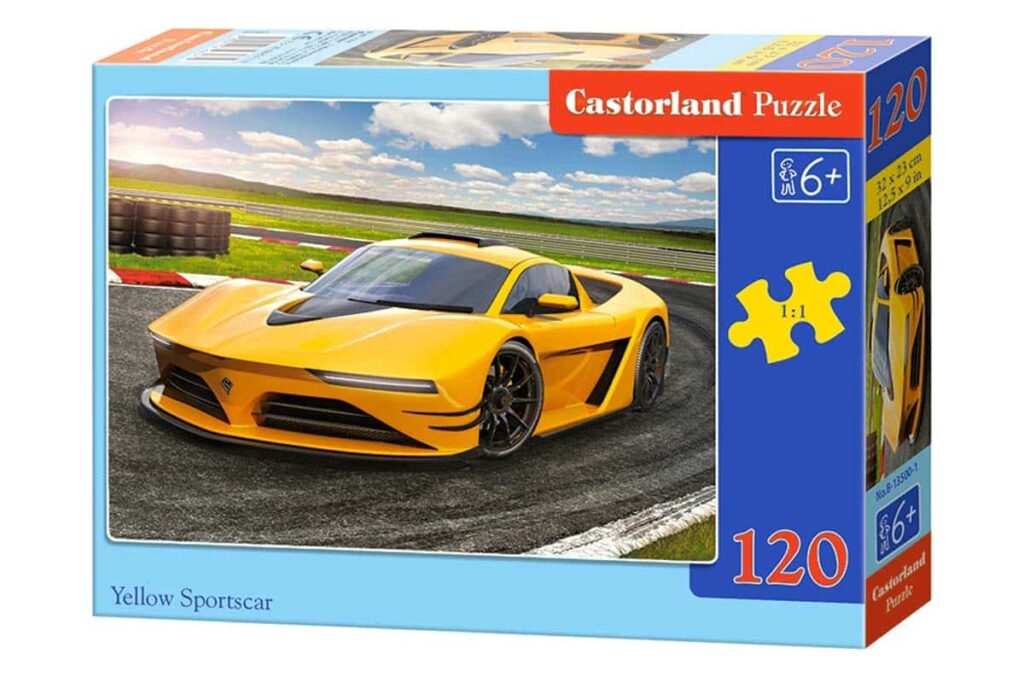 Castorland Puslespil – Gul sportsvogn 120 Brikker