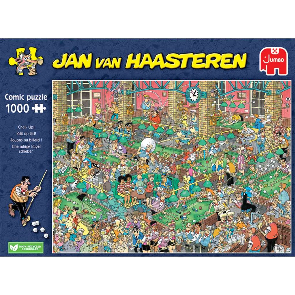 Jan Van Haasteren Puslespil – Krit op! Billardhal 1000 brikker