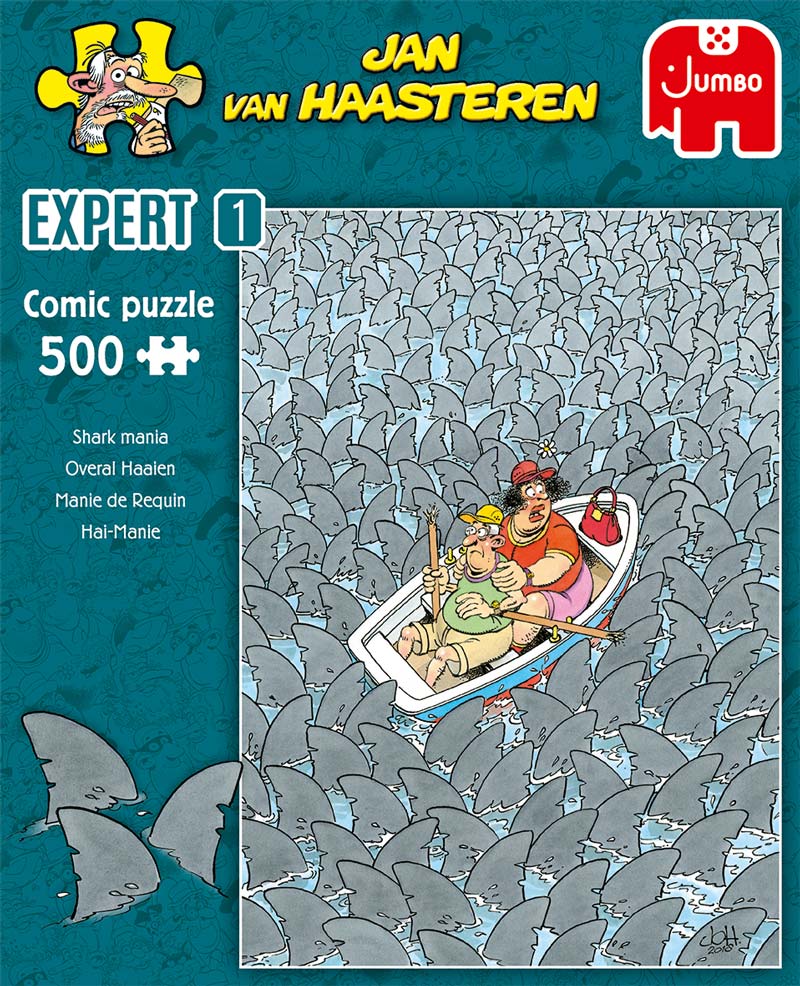 Jan Van Haasteren Puslespil – Expert 1: Shark mania 500 brikker