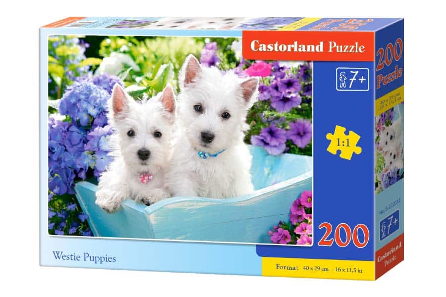 Castorland Puslespil – Westie Hvalpe 200 Brikker