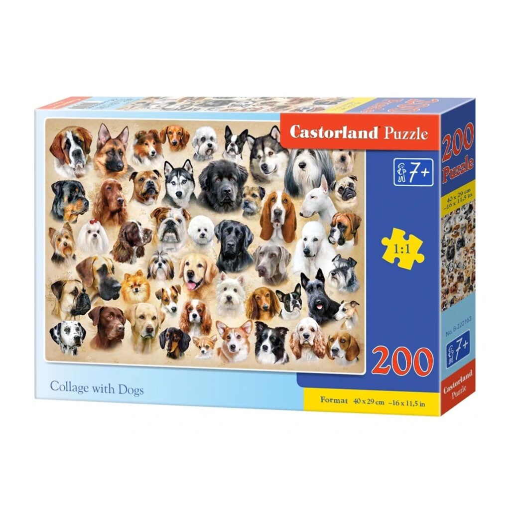 Castorland Puslespil – Hundekollage 200 brikker