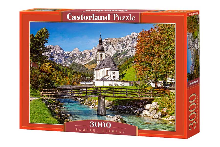 Castorland Puslespil – St Sebastian kirken i Ramsau, Tyskland 3000 Brikker