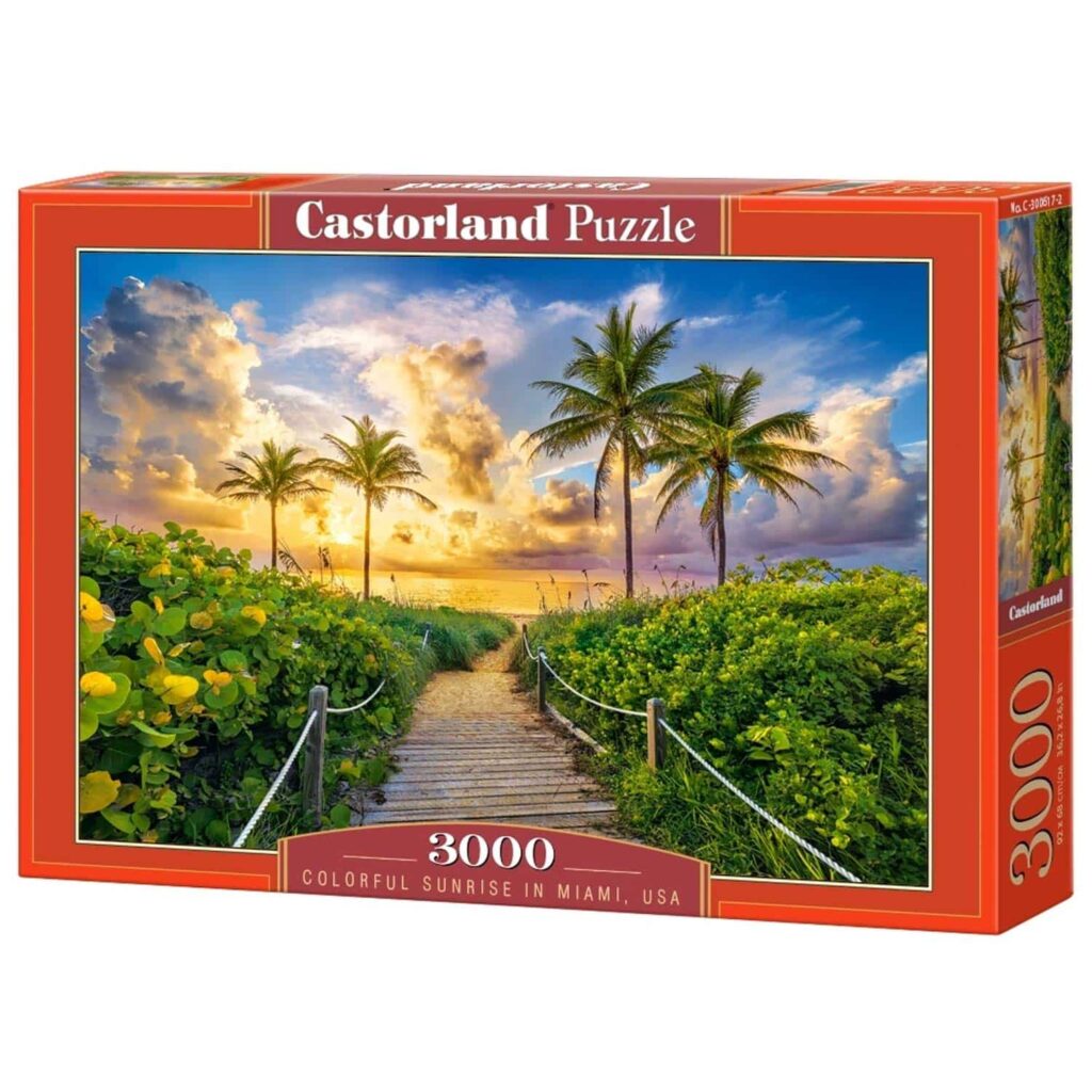 Castorland Puslespil – Solopgang i Miami, USA 3000 brikker