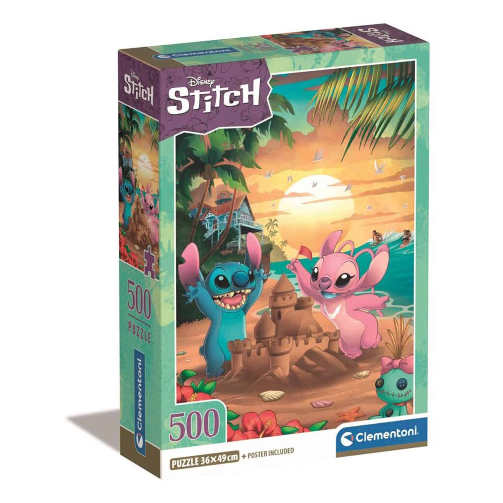 Clementoni Puslespil – Disney: Stitch & Angel 500 brikker