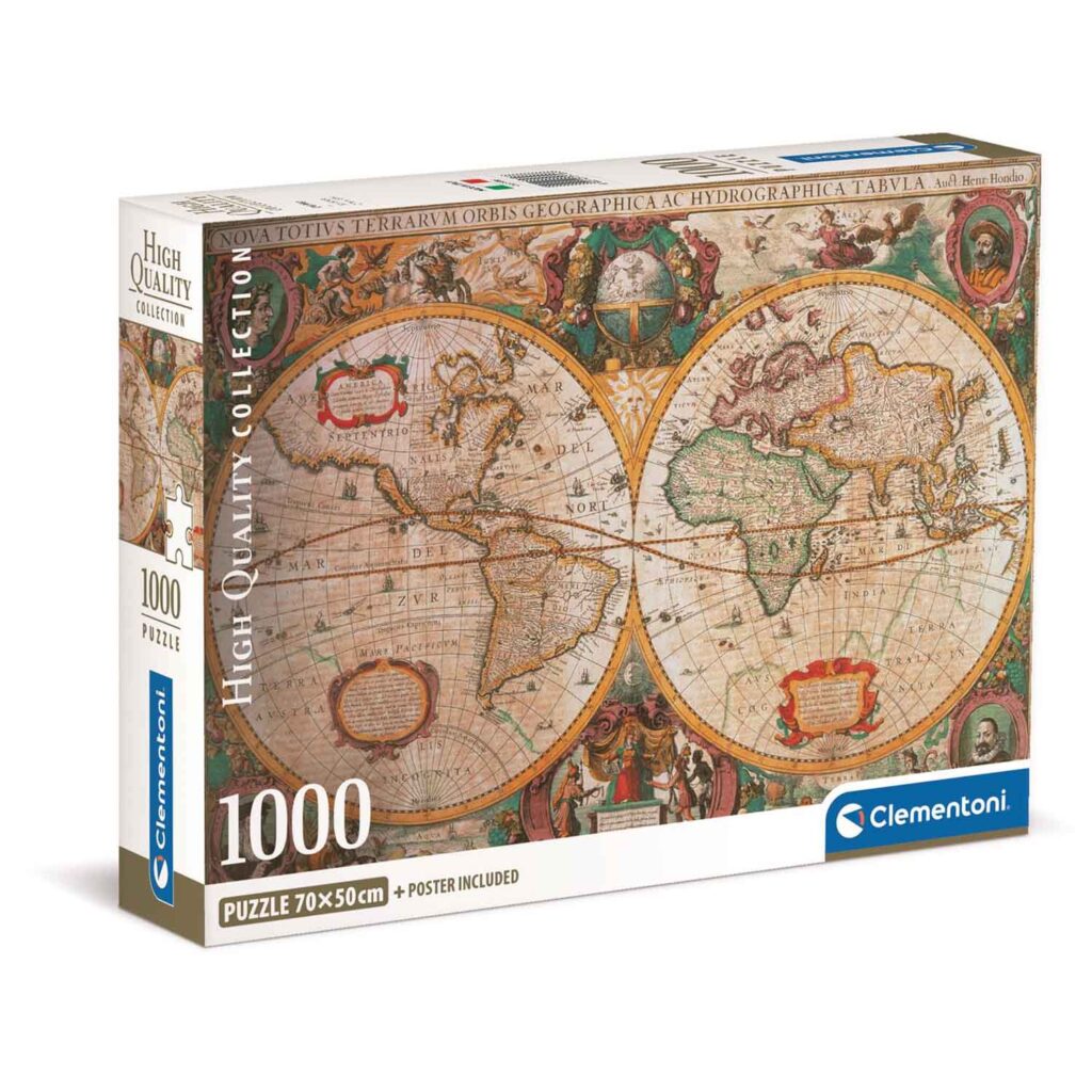 Clementoni Puslespil – Antik Kort 1000 brikker