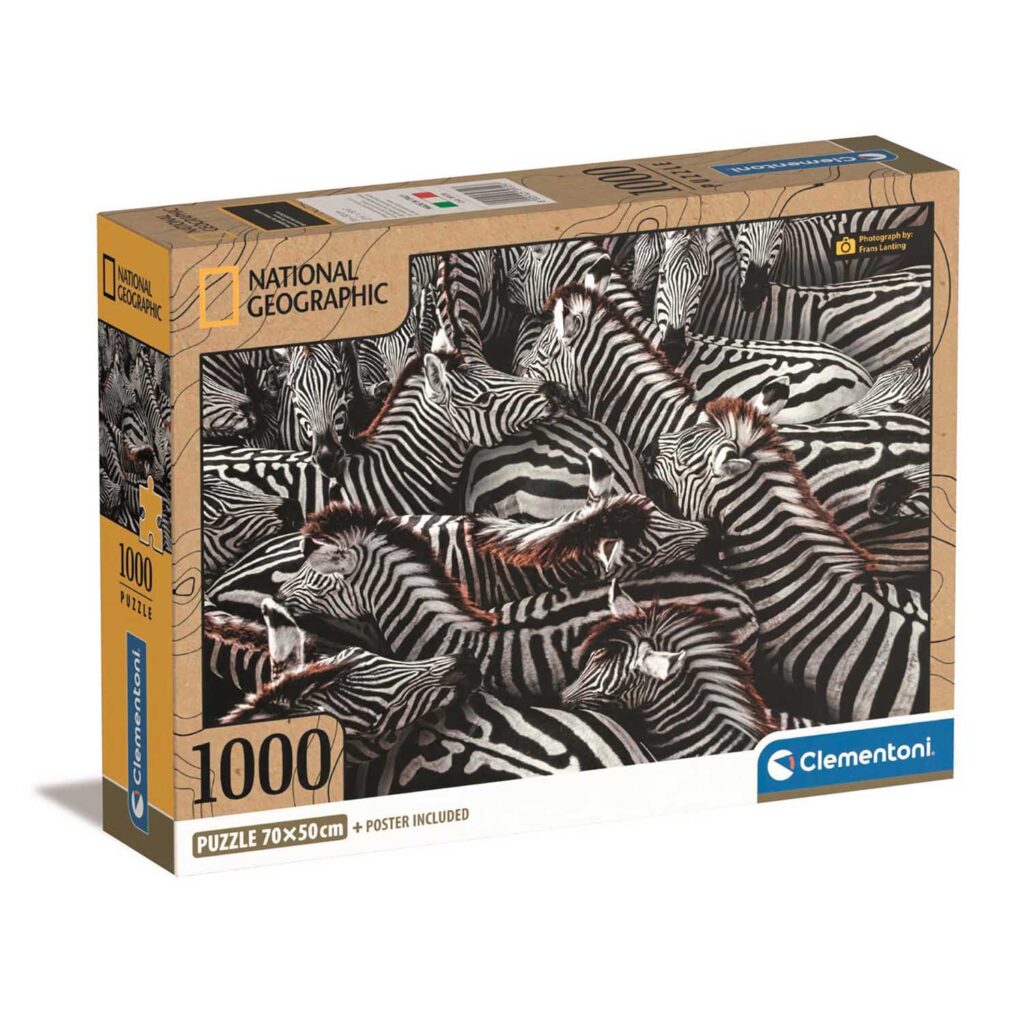 Clementoni Puslespil – National Geographic: Zebraer 1000 brikker