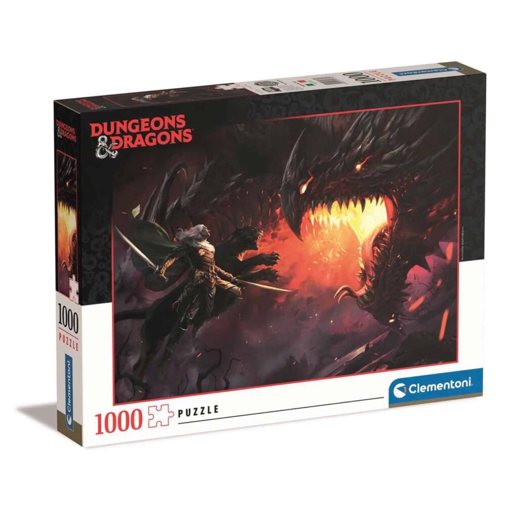 Clementoni Puslespil – Dungeons & Dragons: Sort Drage 1000 brikker