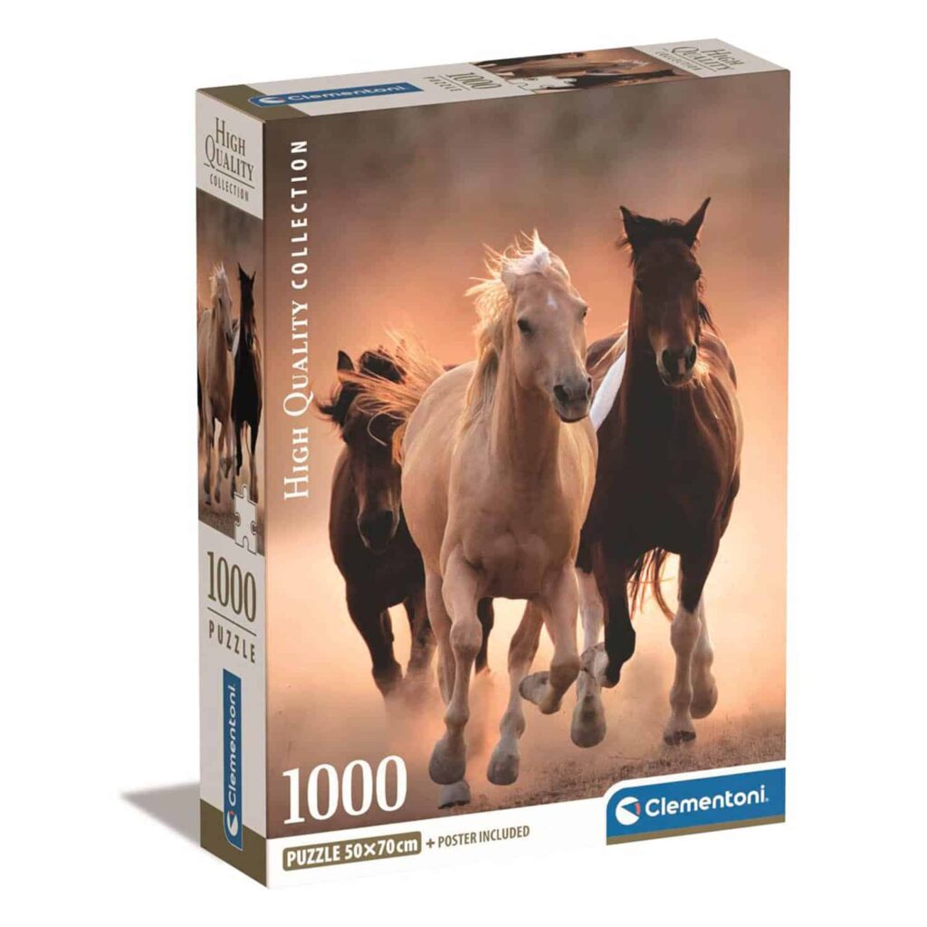 Clementoni Puslespil – Springende Heste 1000 brikker