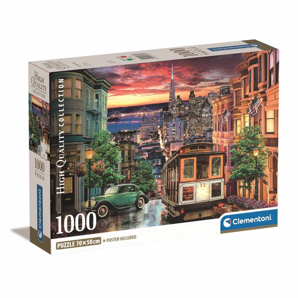Clementoni Puslespil – San Franciscos Sporvogn 1000 brikker