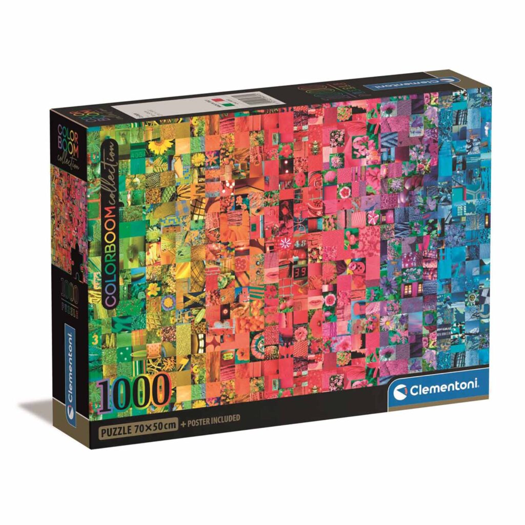 Clementoni Puslespil – Farveeksplosion: Collage 1000 brikker