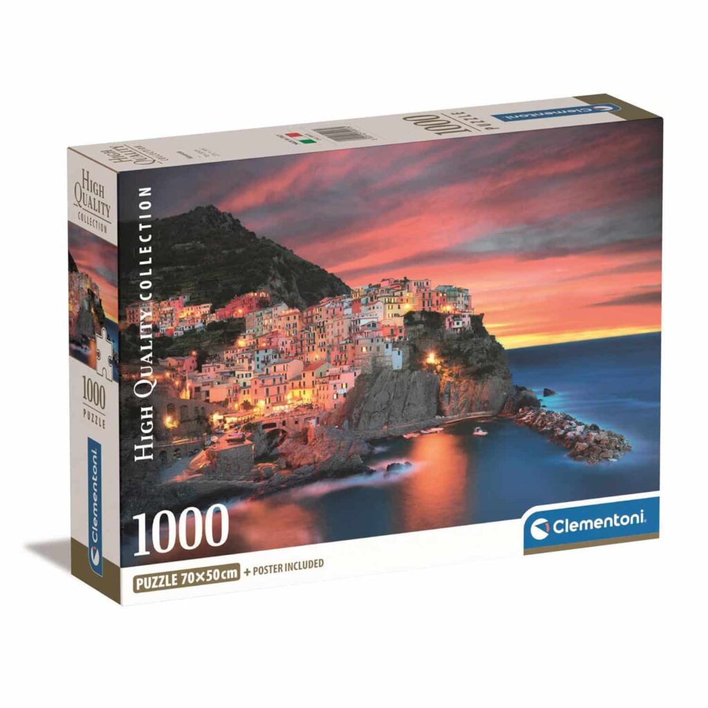 Clementoni Puslespil – Manarola i Italien 1000 brikker