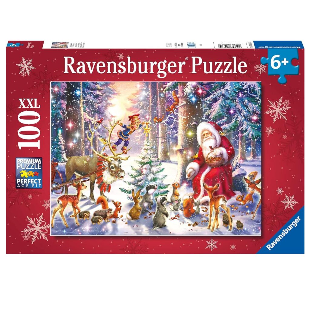 Ravensburger Børnepuslespil – Jul i skoven 100 brikker