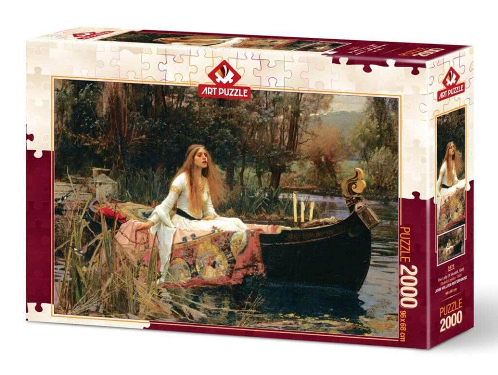 Art Puslespil – Damen af Shalott, 1888, 2000 brikker