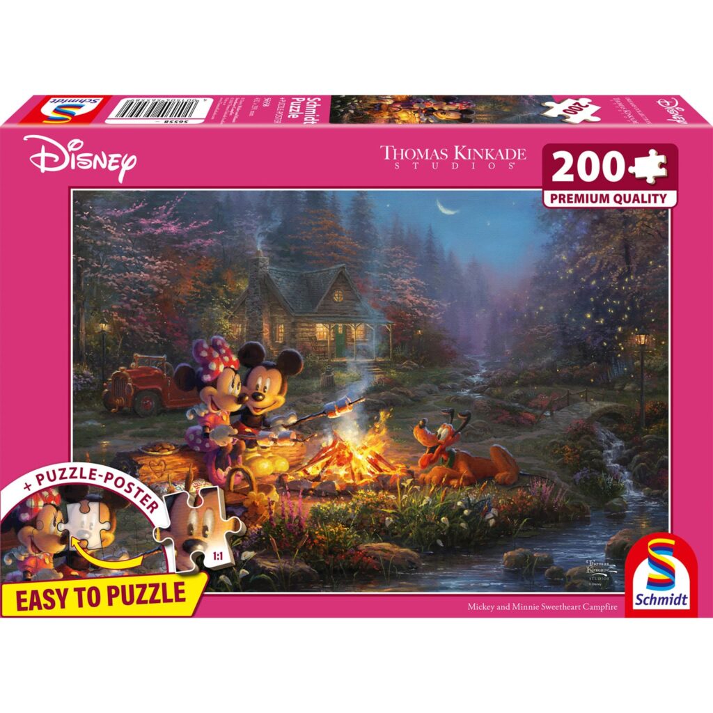 Schmidt Puslespil – Disney: Mimmi & Musse Pigs Kærlige Lejrbål 200 brikker