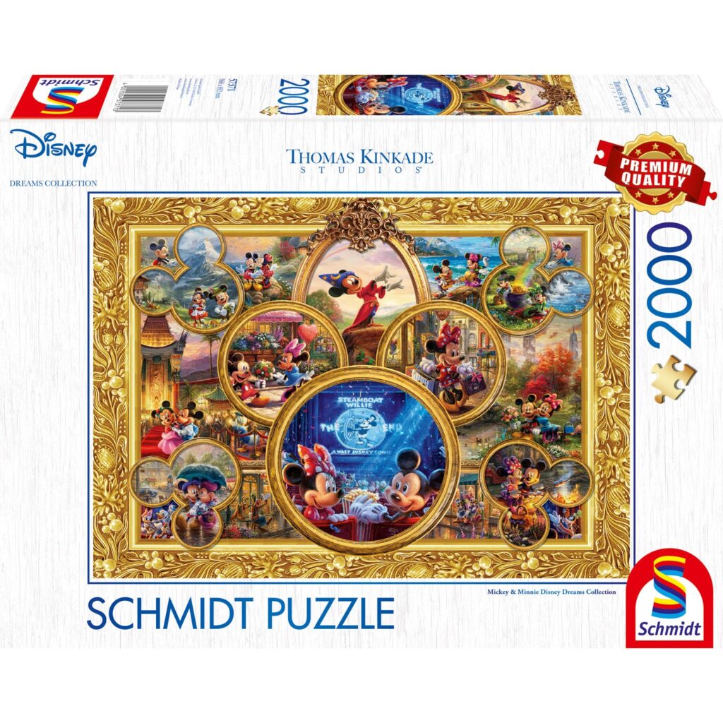 Schmidt Puslespil – Disney: Mickey Mouse & Minnies Drømmekollage 2000 brikker