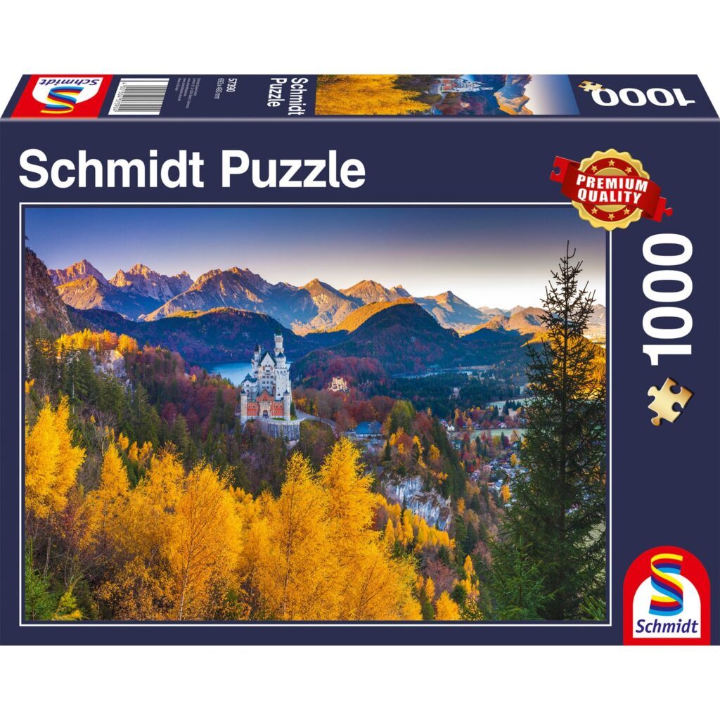 Schmidt Puslespil – Efterårsagtigt Neuschwanstein Slot 1000 brikker