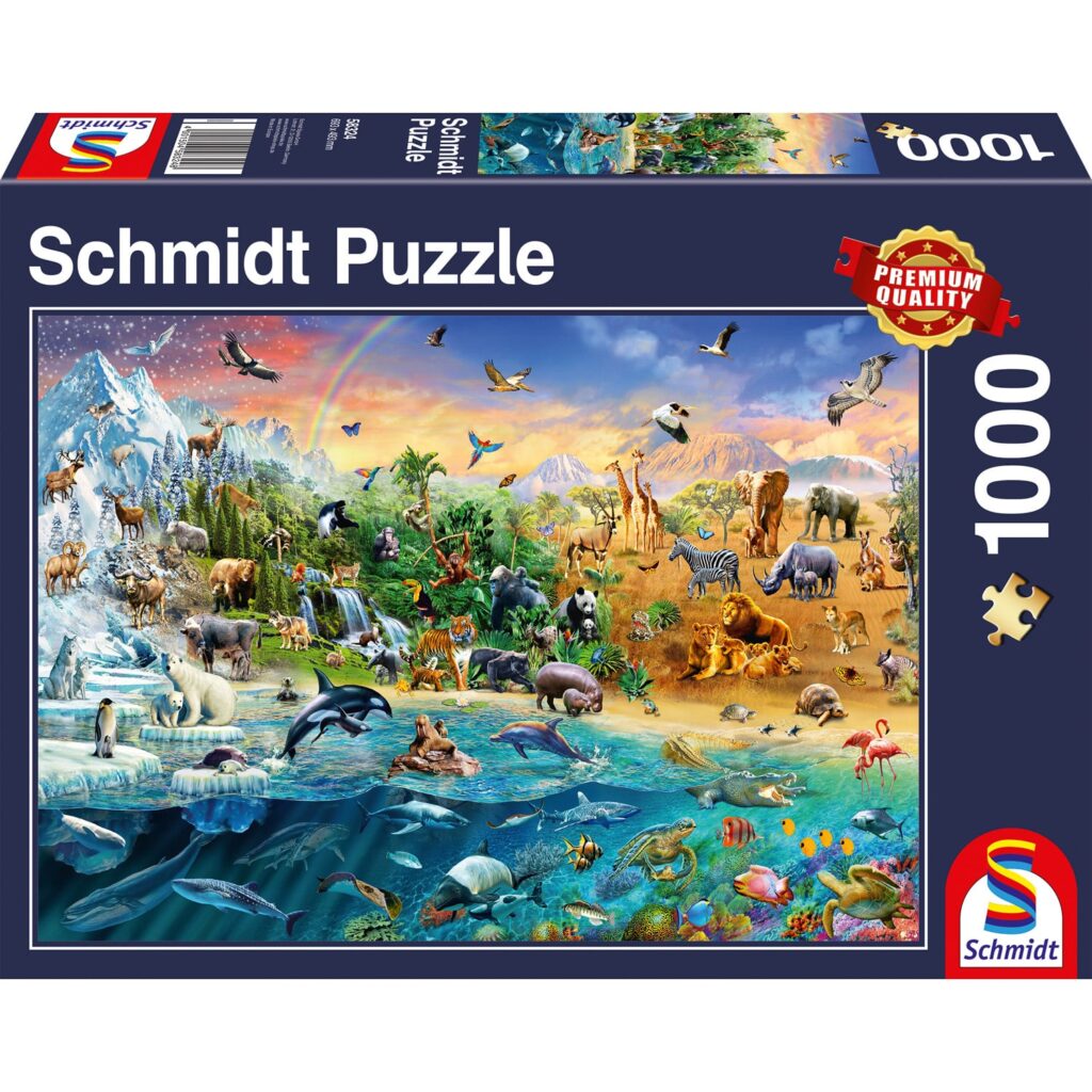Schmidt Puslespil – Dyreverden 1000 brikker