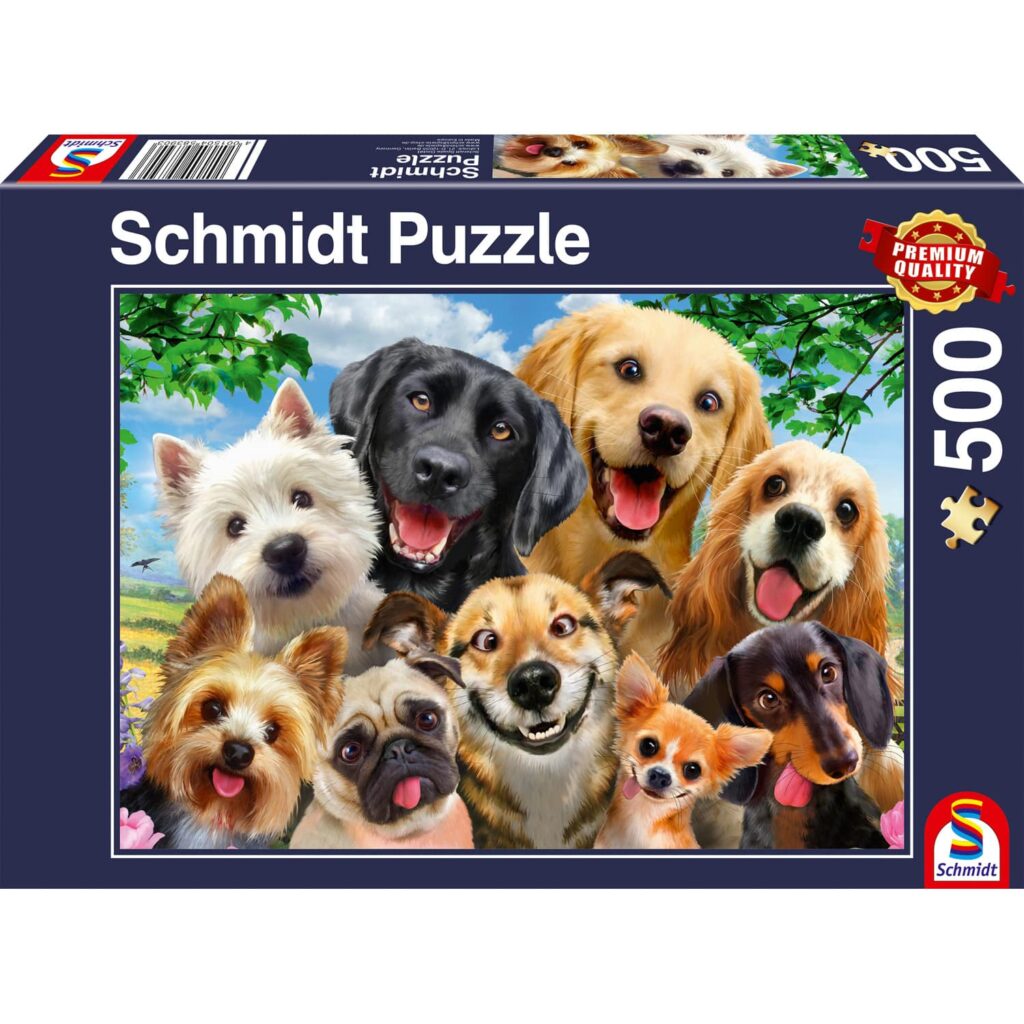 Schmidt Puslespil – Hundselfie 500 brikker