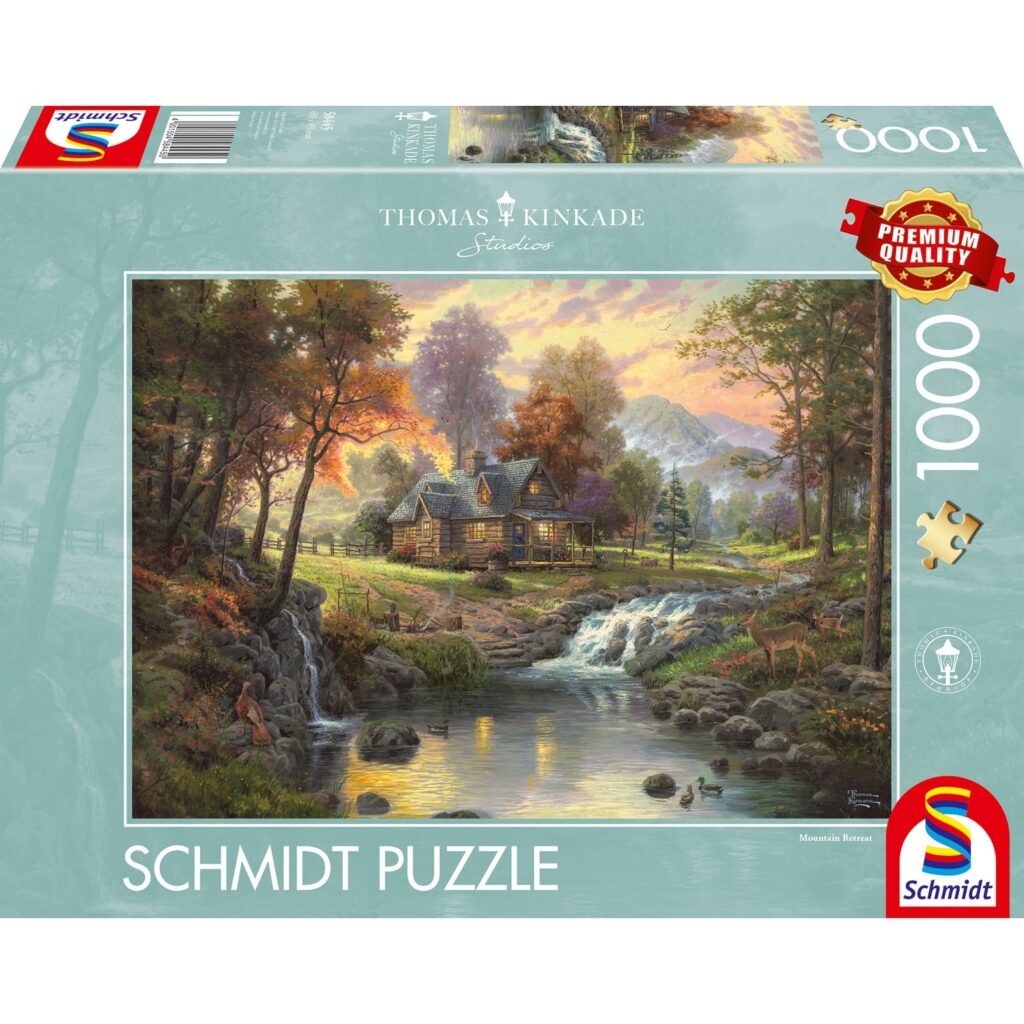 Schmidt Puslespil – Thomas Kinkade: Bjergretreat 1000 brikker