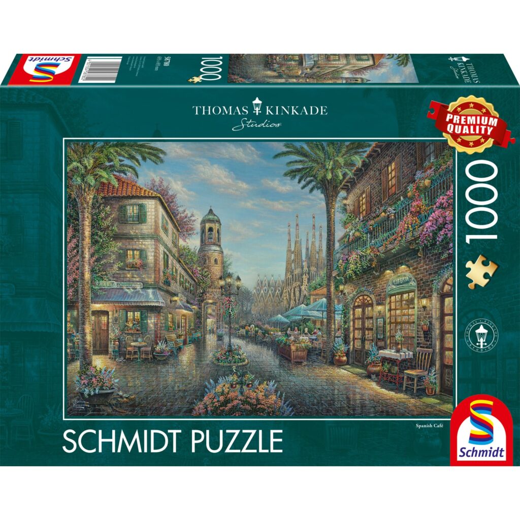 Schmidt Puslespil – Thomas Kinkade: Spansk café 1000 brikker