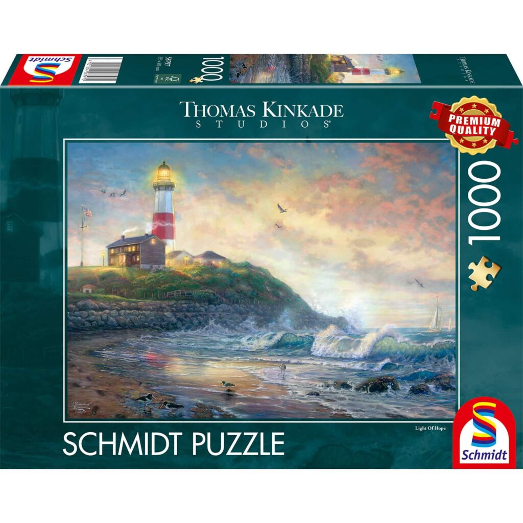 Schmidt Puslespil – Thomas Kinkade: Håbets Fyr 1000 brikker