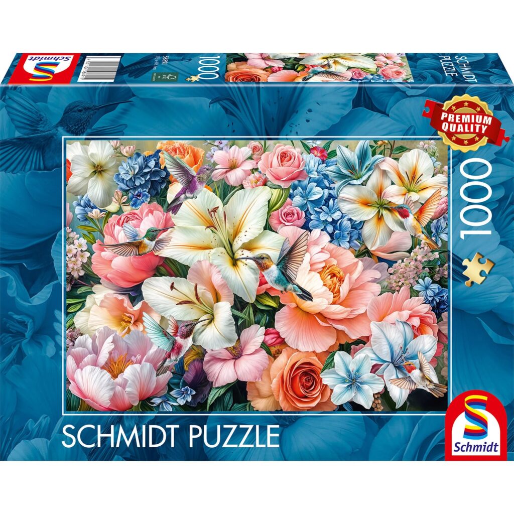 Schmidt Puslespil – Blomster i Pastel 1000 brikker