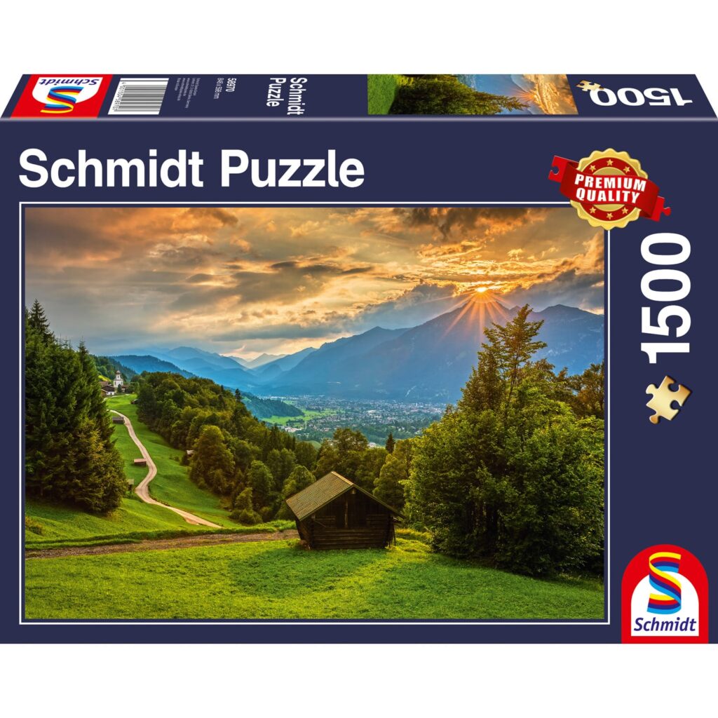 Schmidt Puslespil – Bergbyen Wamberg i Tyskland 1500 brikker