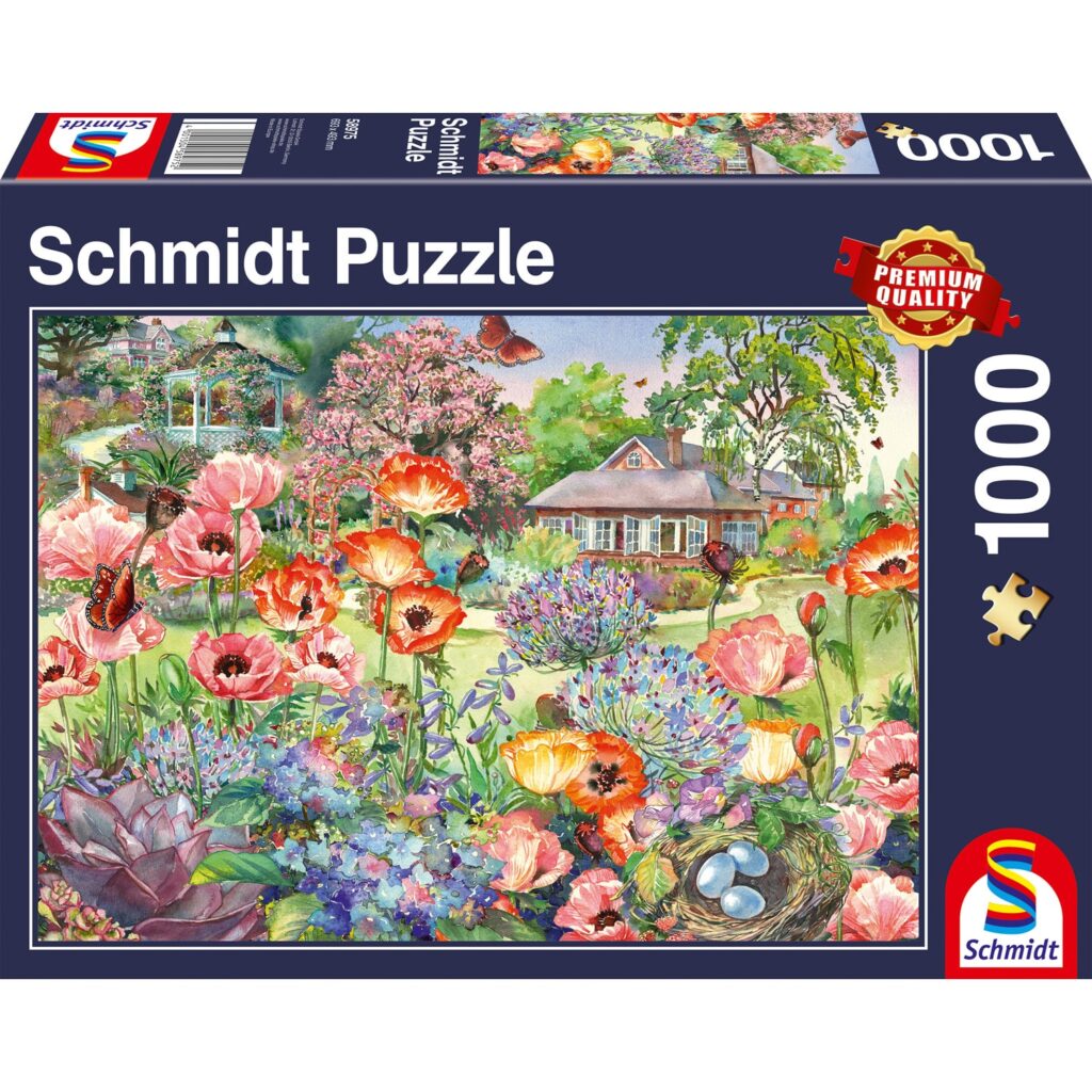 Schmidt Puslespil – Blomstrende have 1000 brikker