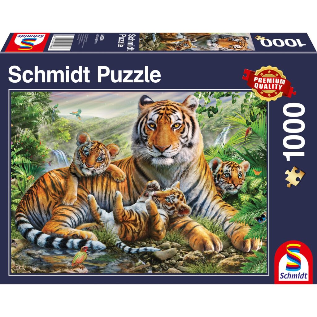 Schmidt Puslespil – Tigerfamilie 1000 brikker