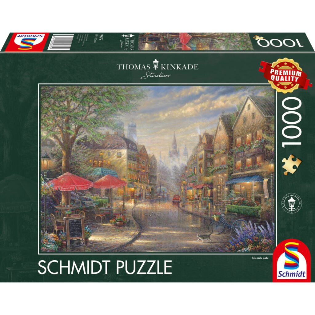 Schmidt Puslespil – Thomas Kinkade: Café i München 1000 brikker