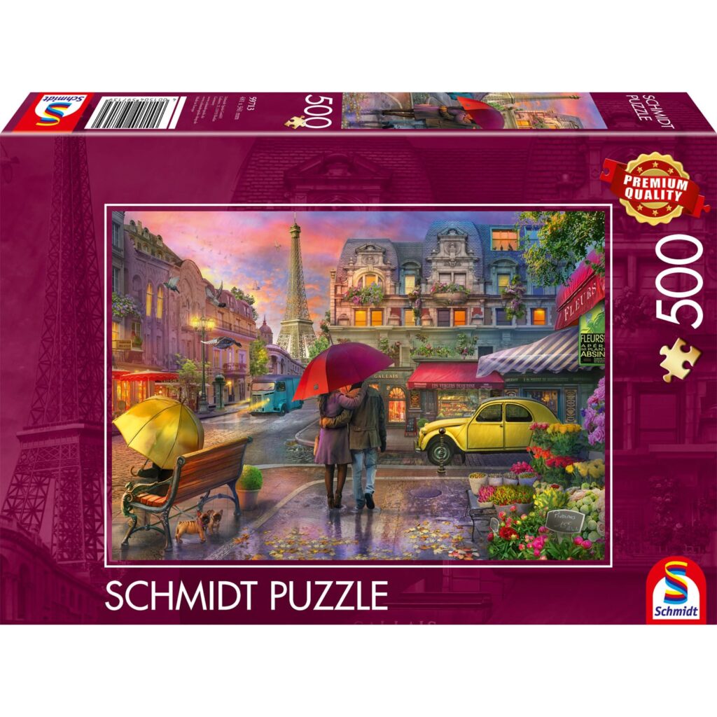 Schmidt Puslespil – Parisercharme i regnen 500 brikker