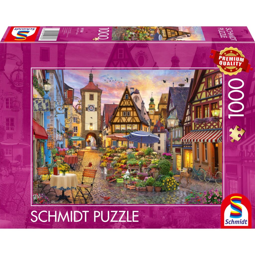 Schmidt Puslespil – Romantiske Bayern, Rothenburg ob der Tauber 1000 brikker