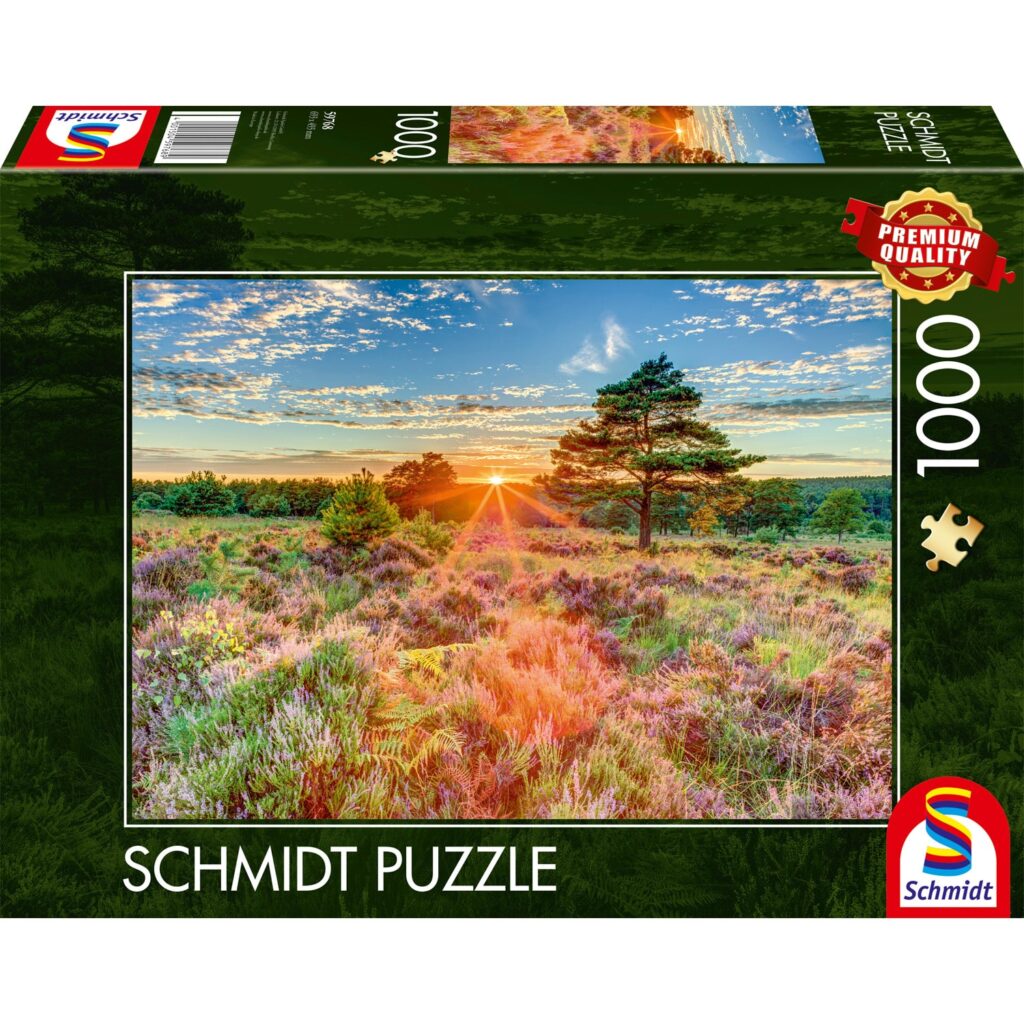 Schmidt Puslespil – Solnedgang på heden 1000 brikker