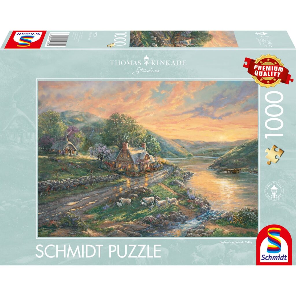 Schmidt Puslespil – Thomas Kinkade: Morgengry i Emerald Valley 1000 brikker