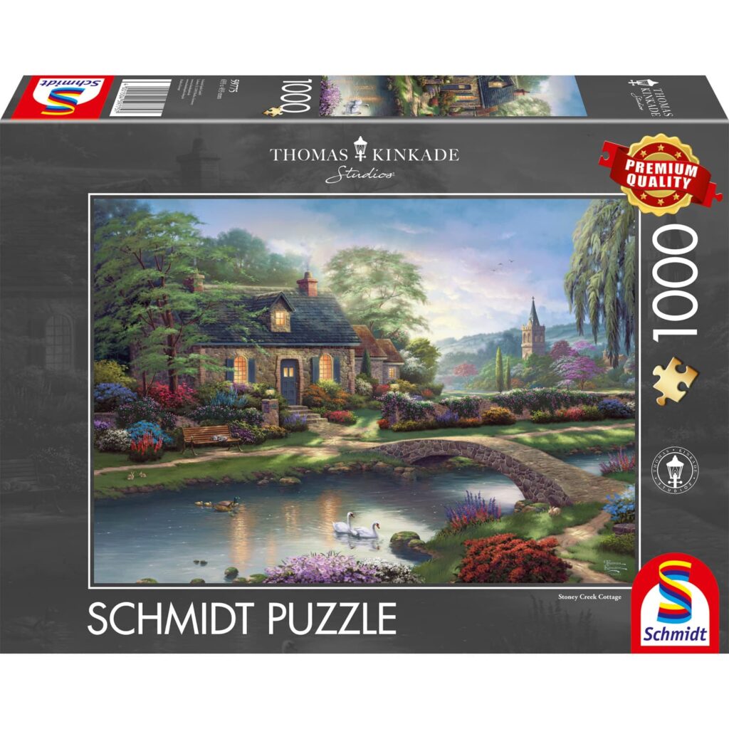 Schmidt Puslespil – Thomas Kinkade: Stoney Creek Hytte 1000 brikker