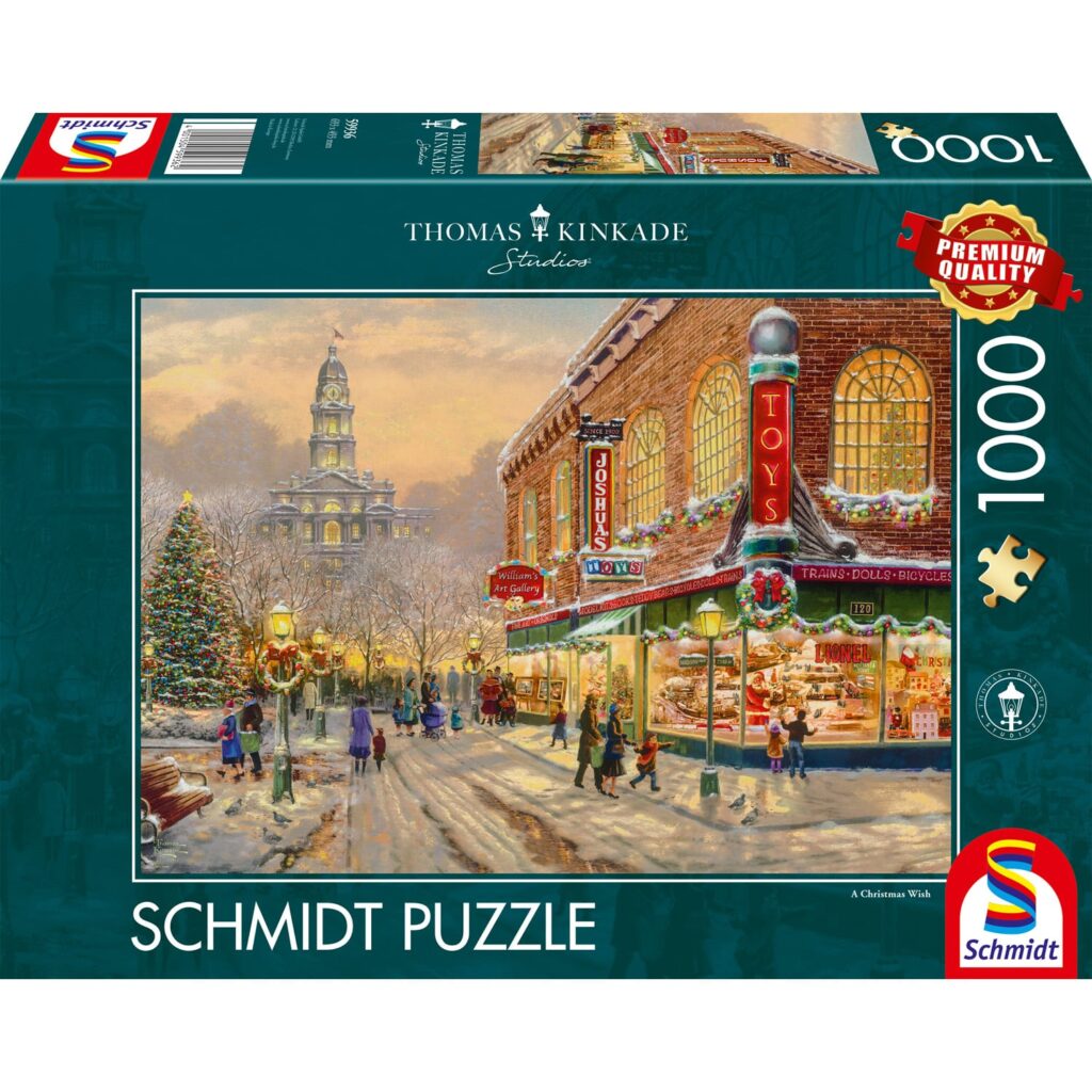 Schmidt Puslespil – Thomas Kinkade: En Juleønske 1000 brikker