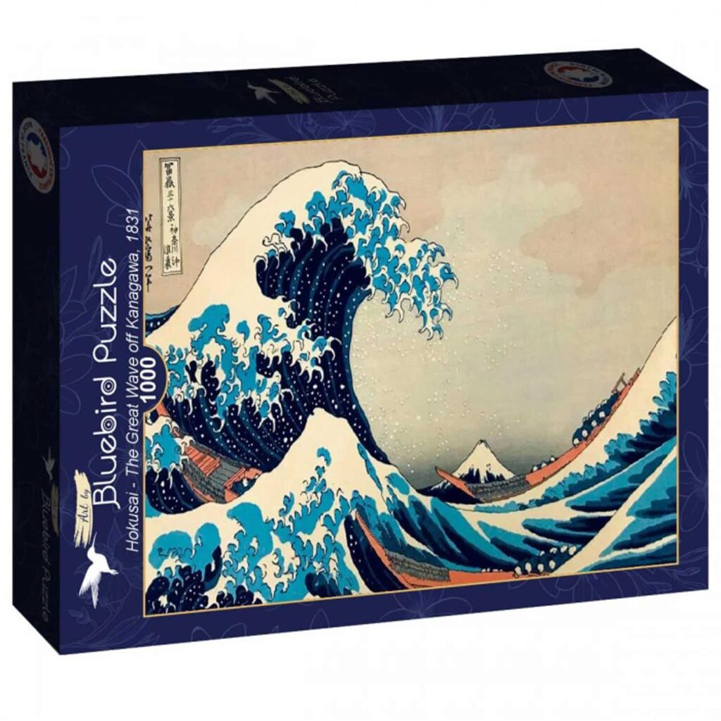 Bluebird Puslespil – Hokusai: Bølgen uden for Kanagawa 1831, 1000 Brikker