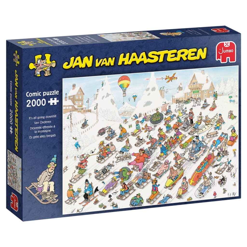 Jan Van Haasteren Puslespil – Alt går bare ned ad bakke 2000 brikker