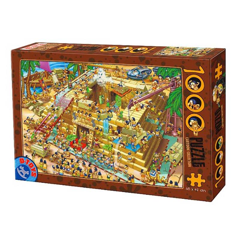 DToys Puslespil – Cartoon Collection: Pyramidbyggeri i Egypten 1000 brikker